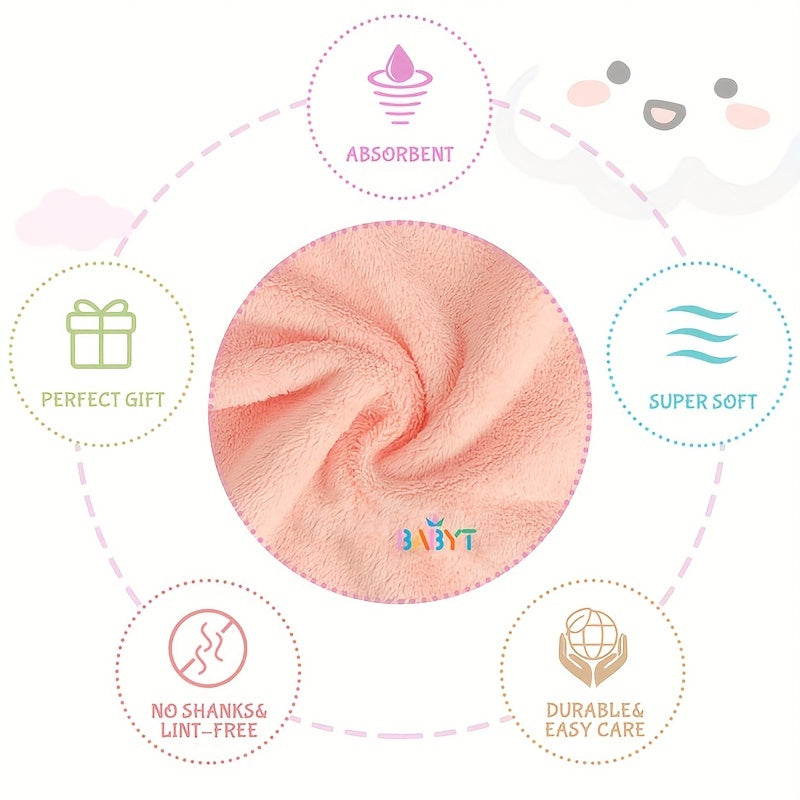 Soft & Absorbent Coral Fleece Baby Burp Cloths