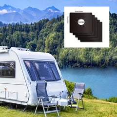 4pcs Gas Cooker Mat 0.2mm High Temp Stable Safe Non-toxic for Kitchen RV Outdoor