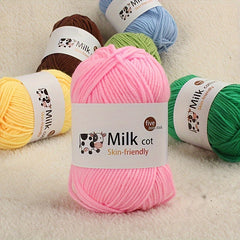 3pcs Soft Milk Cotton Yarn for DIY Knitting & Crocheting 50g pc