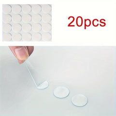 20 Transparent Double Sided Adhesive Stickers Removable Round Traceless Adhesive