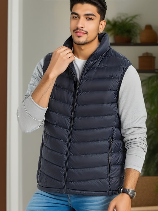 Men's Padded Thermal Casual Vest for Autumn Winter