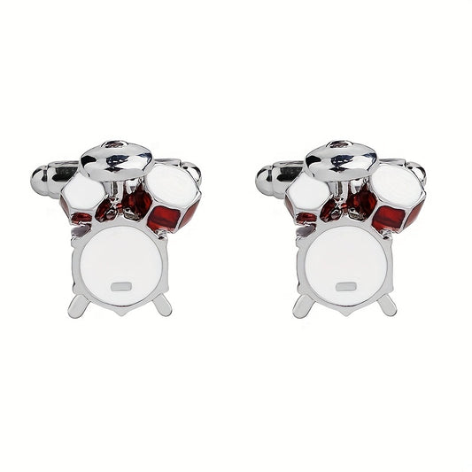 Band Drum Kit French Cufflinks Drip Oil Cuff Nails