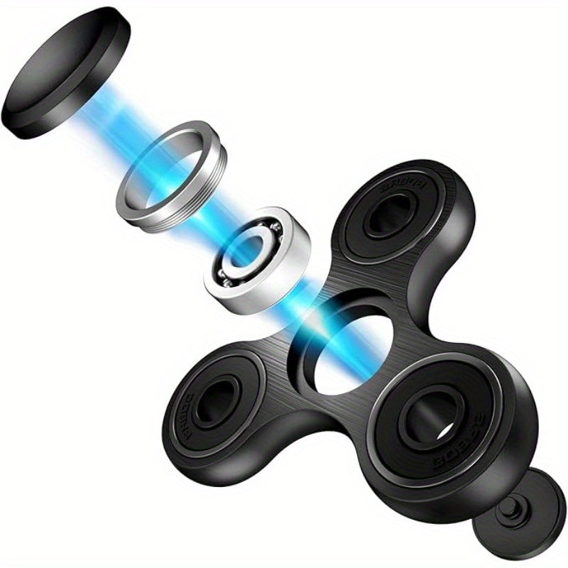 Aluminum Triangular Fidget Spinner Stress Relief Toy Orange