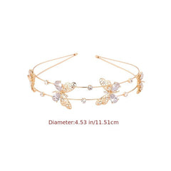 Metal Star Moon Crystal Hair Hoop Double Layer Headbands