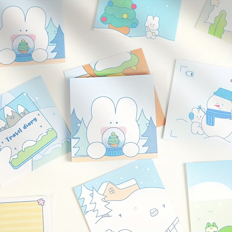 90pcs Rabbit Sticky Notes Student Square Small Sticky...