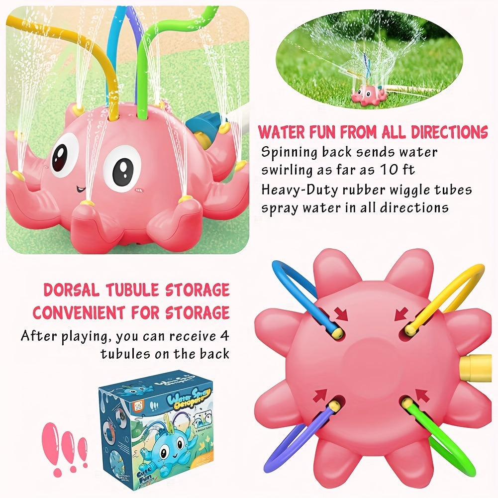 Octopus Garden Lawn Sprinkler for Kids 4-8 Years Old - Summer Fun Up to 10 Feet