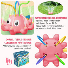 Octopus Garden Lawn Sprinkler for Kids 4-8 Years Old - Summer Fun Up to 10 Feet