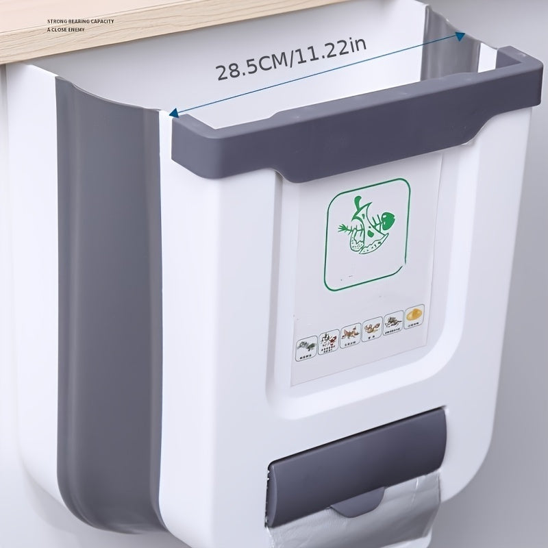 12L Foldable Hanging Trash Can for Kitchen and Car