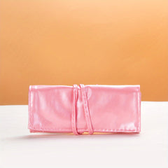 Makeup Brush Organizer Bag Faux Leather Brush Storage Bag