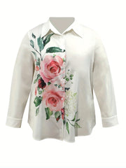  Floral Print Button Up Shirt