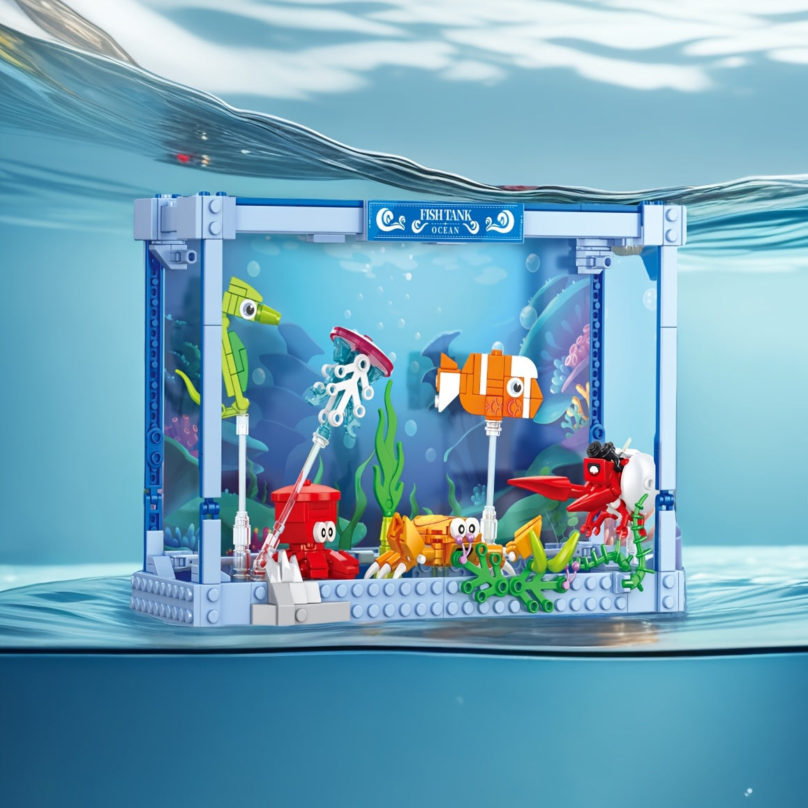 391pcs Ocean Aquarium Model Building Blocks Marine Animal Toy Set