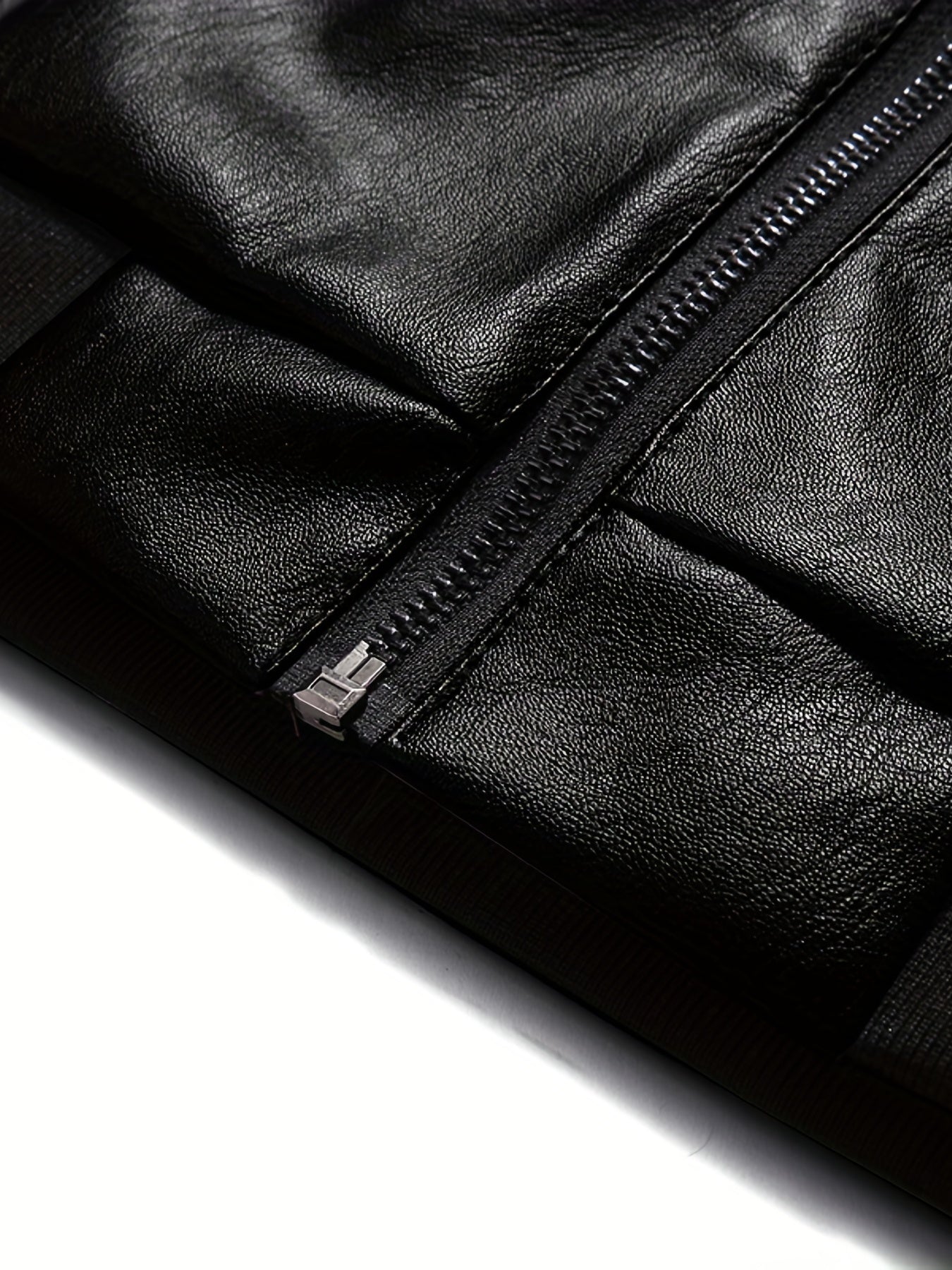 Men's Windproof PU Leather Jacket Outdoor Wear
