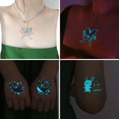 12 Sheets Luminous Tattoo Stickers for Nightclub Parties