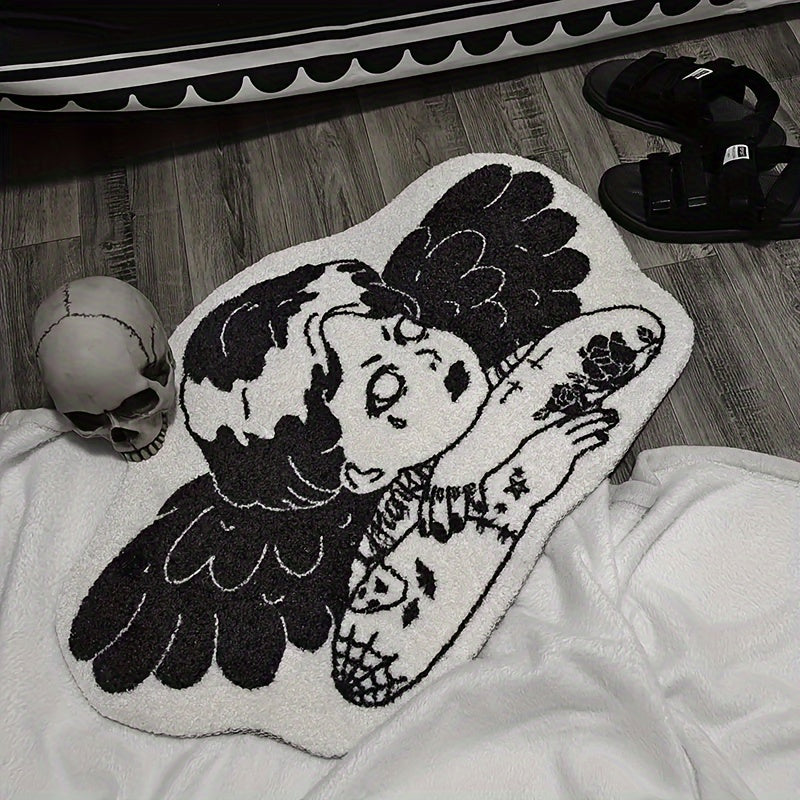 Horror Girl Shape Area Rug Indoor Non Slip Washable Rug