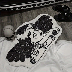 Horror Girl Shape Area Rug Indoor Non Slip Washable Rug