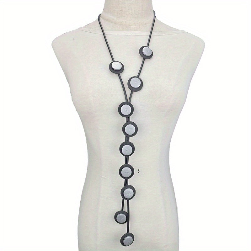 Y Shaped Long Pendant Necklace Bohemian Accessories Party Clothing Neck Jewelry