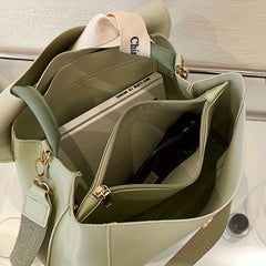 Minimalist Flap Hobo Bag PU Leather Handbag Women's Tote & Shoulder Purse