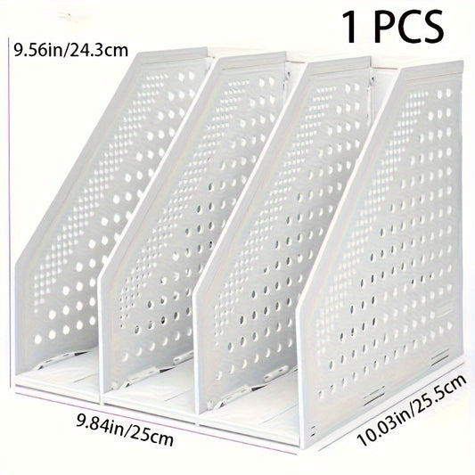 Desktop Storage Rack for Office Supplies and Literature Display