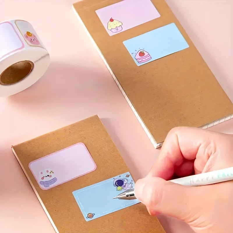 Cartoon Student Name Sticker Self-adhesive Waterproof Tear-resistant Memo