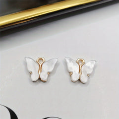 Acrylic Butterfly Alloy Necklace Earrings DIY Jewelry Accessories