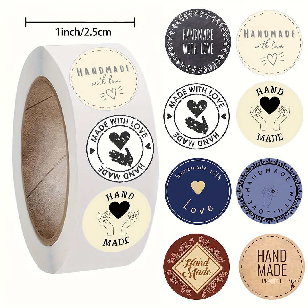 500pcs Round Roll Stickers for Water Cup, Guitar, Laptop, Notebook, Phone