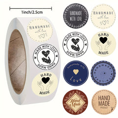 500pcs Round Roll Stickers for Water Cup, Guitar, Laptop, Notebook, Phone