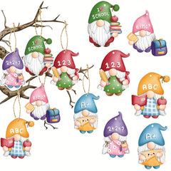6pcs School Gnome Ornaments to Brighten Up Classroom