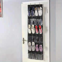 24 Pockets Over The Door Hanging Shoe Organizer