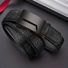Men's Buckle PU Leather Belt for Business Travel