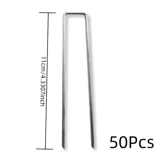 50-100pcs U-shaped Grassland Nails for Outdoor Gardening
