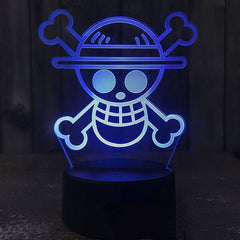 Skeleton 3D Night Light Table Lamp Anime Figures Soft Light Bedroom LED