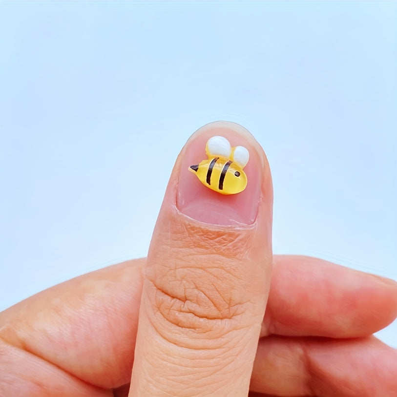 10Pcs Mini Honeybee Resin Figurines for Jewelry Making & Accessories