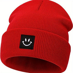 Winter Happy Face Knitted Hat Soft Beanie For Men And Women