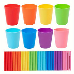Wooden Educational Toy with Sorting Cup for Number Recognition and Matching