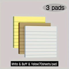 2 Pads 70 Sheets Pastel Lined Sticky Notes