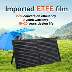 100W Foldable Solar Panel Waterproof USB Fast Charging Kit
