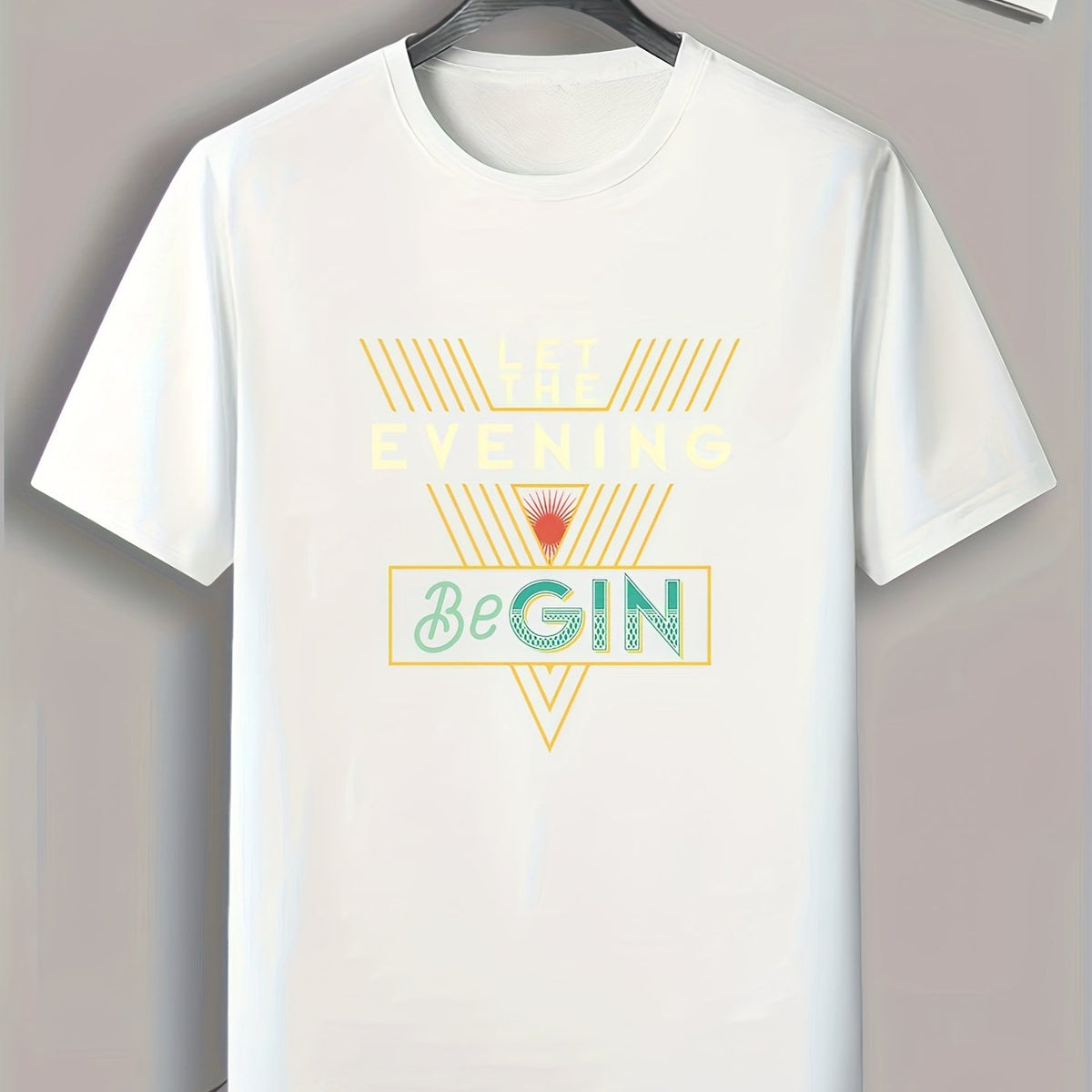 Gin Lover Slogan Men's Sports T-shirt Graphic Tee