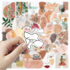 50pcs Vintage Art Painting Doodle Stickers Cartoon Decals