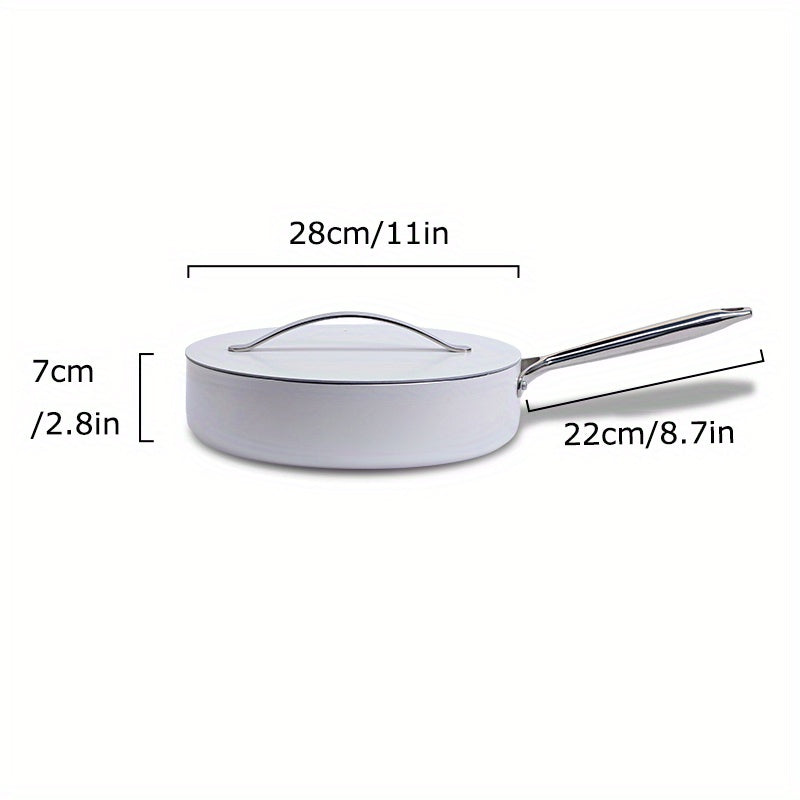 Non stick Pot Flat Bottom Deep Frying Wok With Lid
