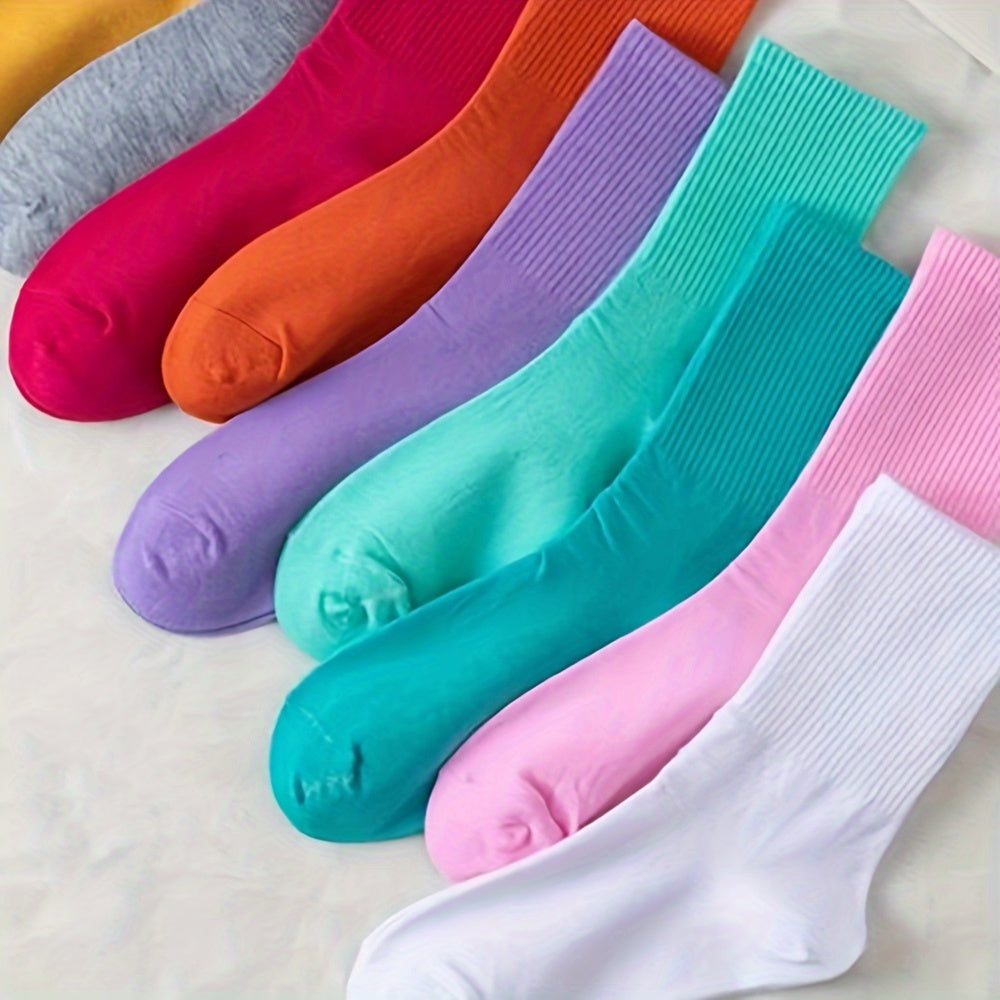 10 Pairs Mixed Socks Women's Mid Tube Stockings Soft & Comfy for Hosiery