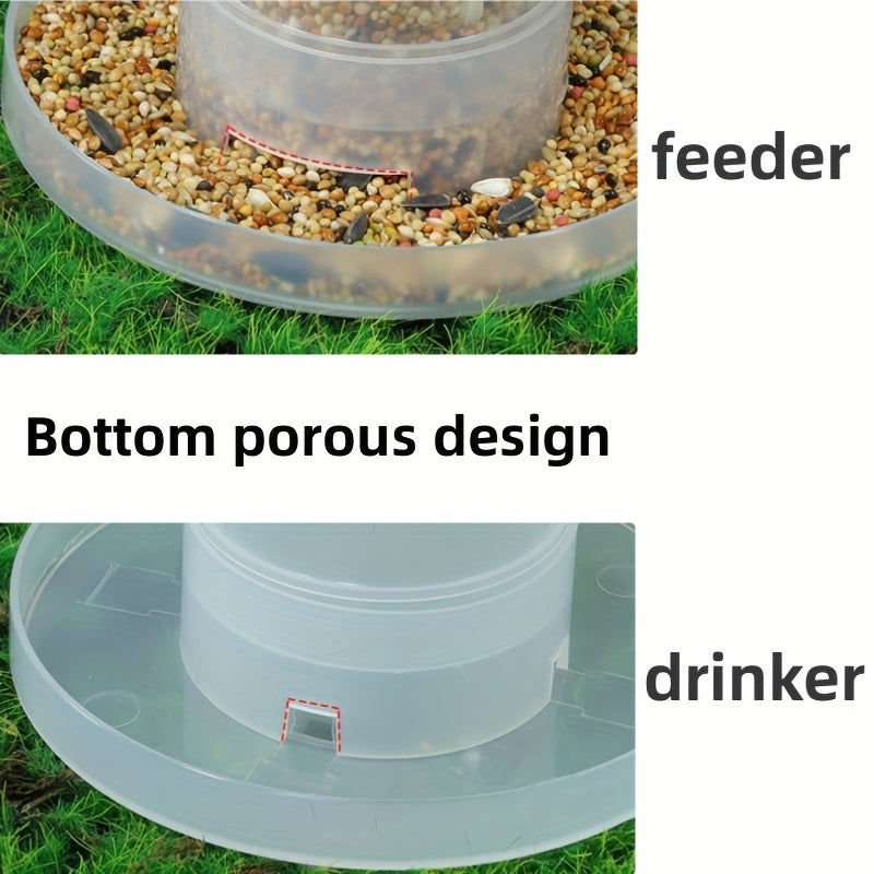 Automatic Bird Feeder & Water Dispenser for Parrots Chickens Pigeons