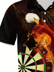 Eagle Pattern Men's Casual Button Shirt