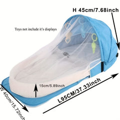 Portable Baby Bassinet with Mosquito Net and Toys