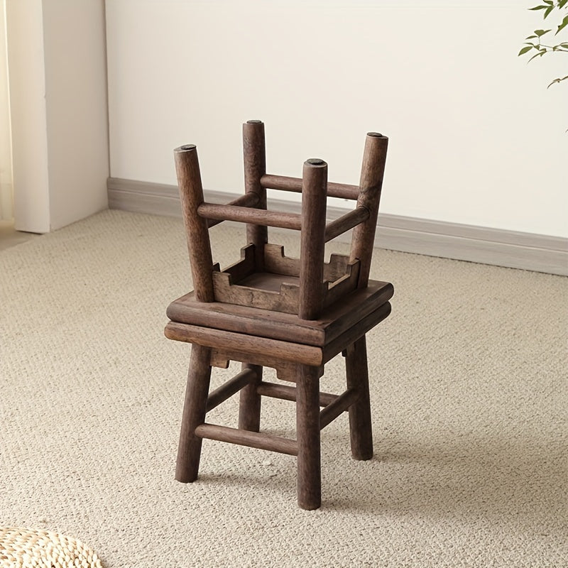 Antique Wooden Stool Sandalwood Walnut Board Stool Adult Small