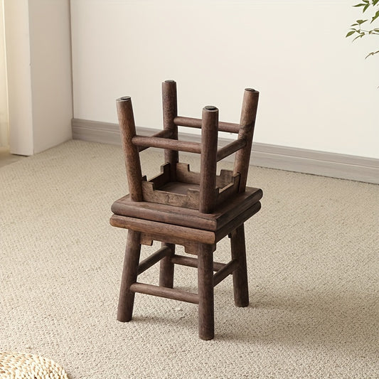 Antique Wooden Stool Sandalwood Walnut Board Stool Adult Small