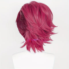 Men's Anime Wine Red Wig