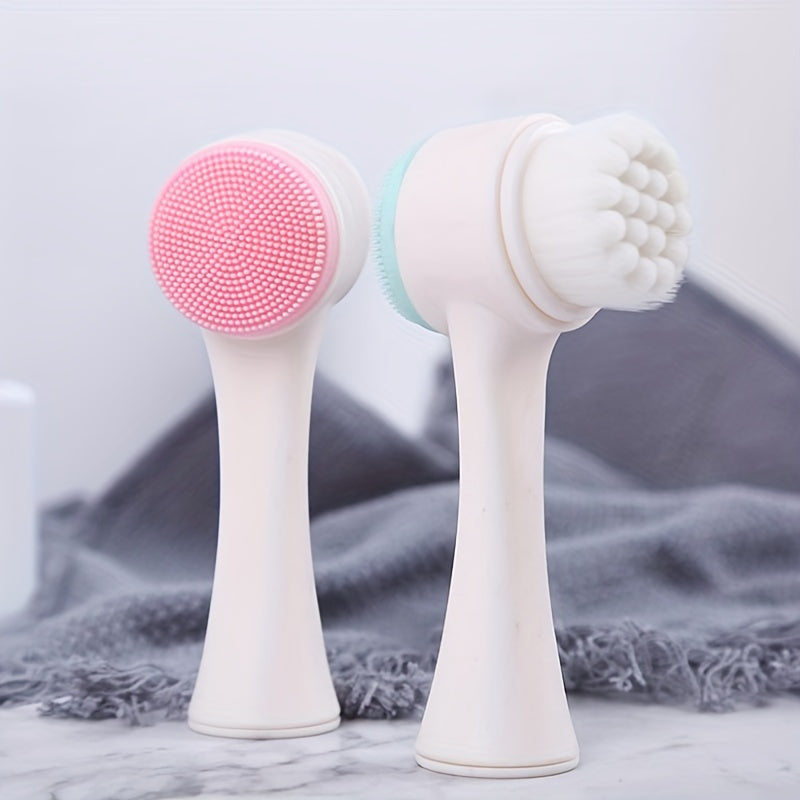 Facial Cleansing Brush Soft Bristle Exfoliator Makeup Skincare