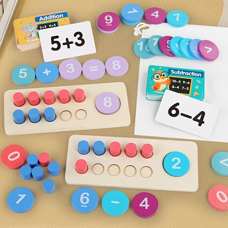 Wooden Ten Frame Math Set for Dual Player Number Learning