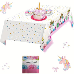 Disposable Unicorn Tablecloth for Unicorn Party Supplies