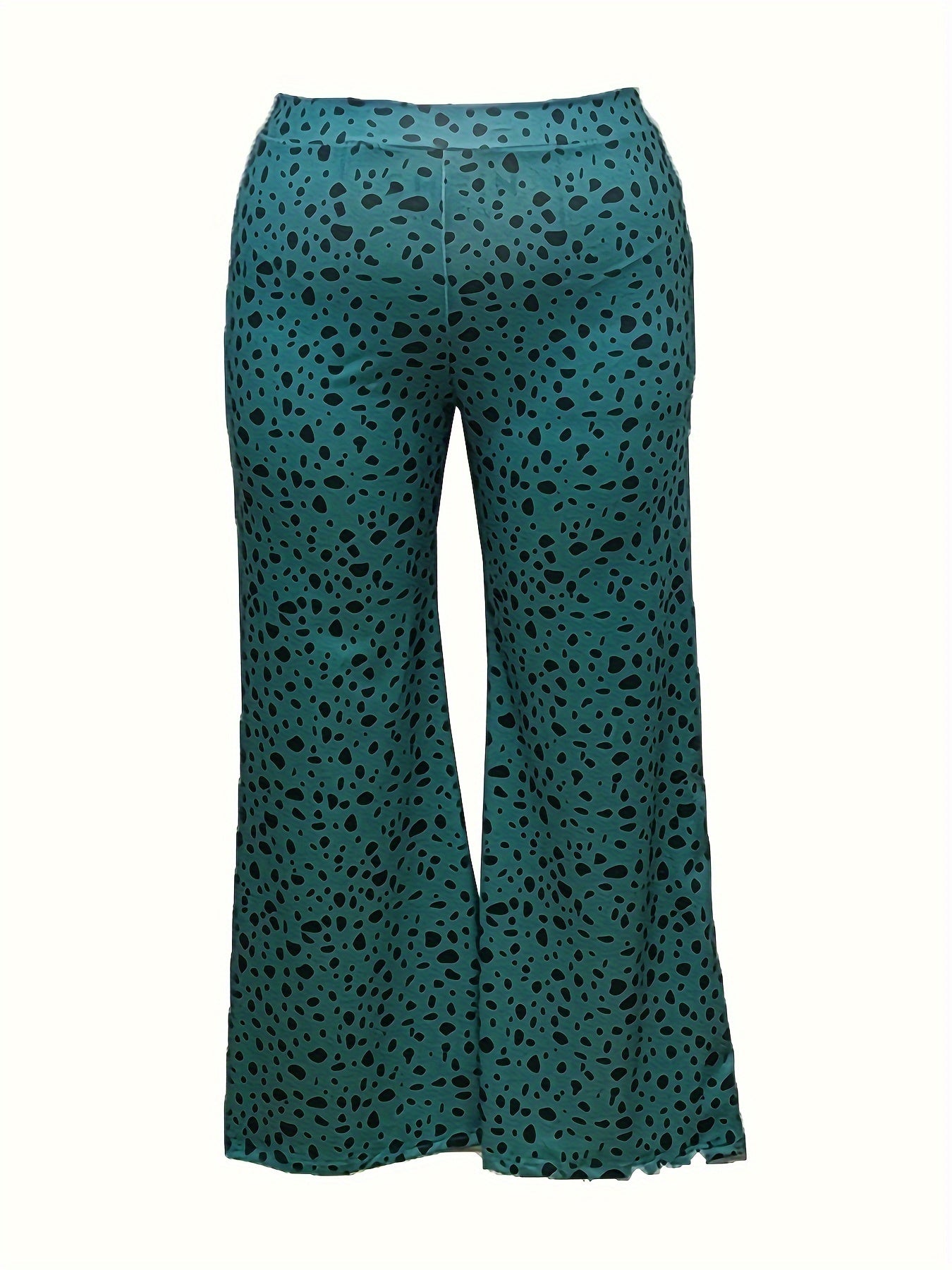 Women's Plus Dalmatian Print Wide Leg Trousers